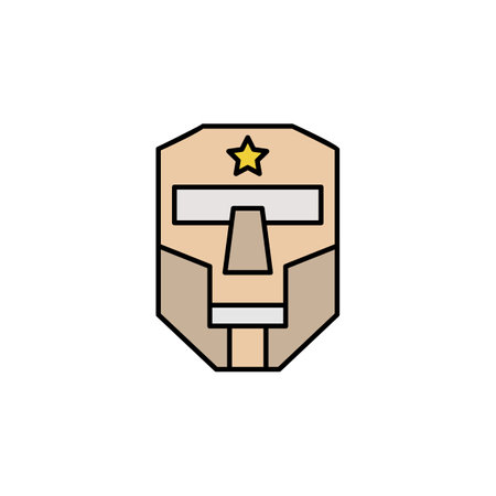 Robotics robot outline icon. Signs and symbols can be used for web, logo, mobile app, UI, UX on white background colored iconのイラスト素材