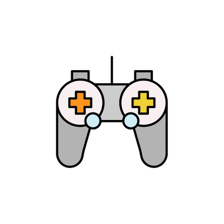 Robotics control outline icon. Signs and symbols can be used for web, logo, mobile app, UI, UX on white background colored iconのイラスト素材