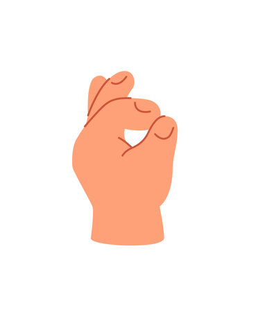 Baby s hand gesture sign on white background. Close-up hand showing okay, perfect, zero, well, good signのイラスト素材
