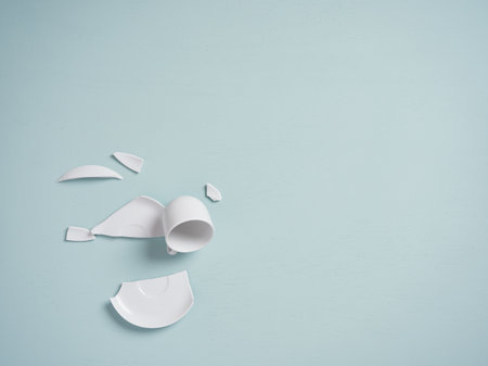 broken plate error conceptの写真素材