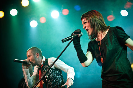 MOSCOW - MARCH 9: Razoom band performs at OTV2 live show on March 9, 2009 in Moscow, Russia