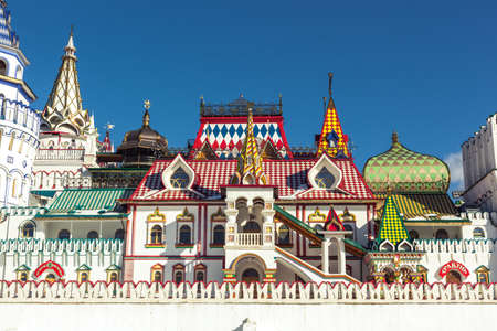 White-stone Kremlin in Izmaylovo in Moscow, Russiaのeditorial素材