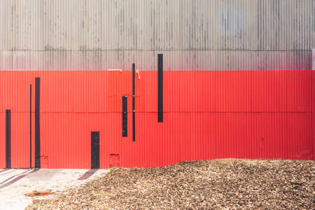 Old metal wall in Barcelona, Spainの写真素材