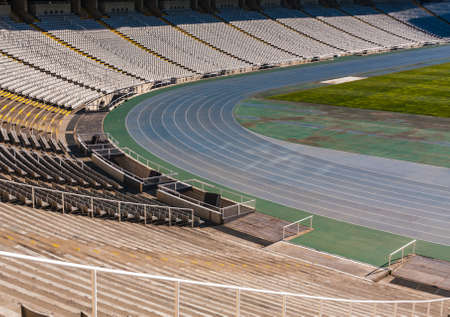 Old stadium in Barcelona,Spainのeditorial素材