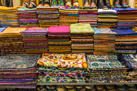 ISTANBUL, TURKEY - JUNE 22: Market stall at Grand Bazaar on June 22, 2015 in Istanbul, Turkeyのeditorial素材