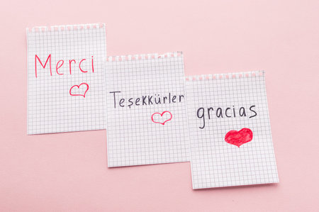 word of thanks in different languages of the world. concept of peace throughout the world. the...