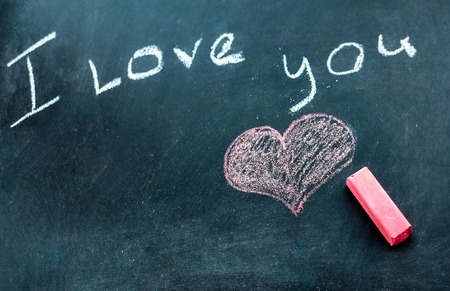 I you love an inscription on black background.Holiday Valentine's Dayの写真素材