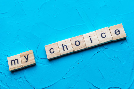 inscription is my choice. Concept political elections. Man's choice.