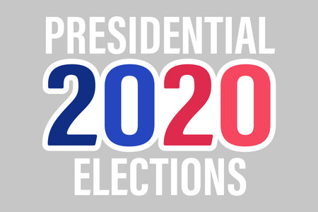 Vector banner US Presidential Election 2020. Voting, patriotism and independence concept.