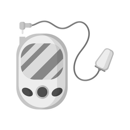Diagnostic devices biosensory blood glucose meter. Medical consept.のイラスト素材