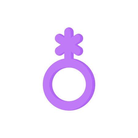 Purple gender symbol of genderqueer. Sexual orientationのイラスト素材