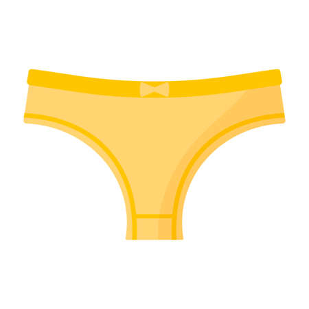 Women yellow sport pantie. Fashion concept. Vector cartoon isolated illustration.のイラスト素材