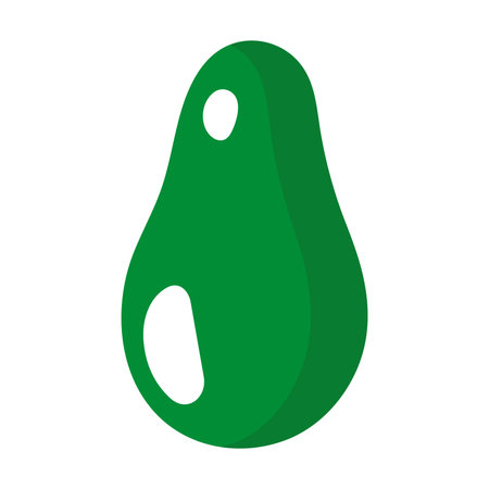 Vector cartoon fresh avocado fruit. Eco food shopping.のイラスト素材