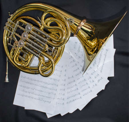 French horn music instrumentの写真素材