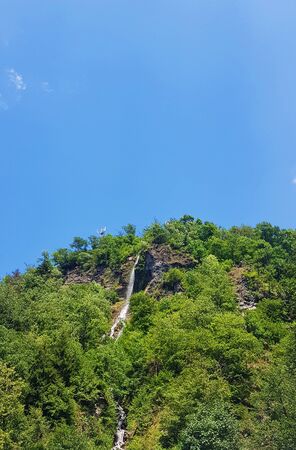 Photo of the waterfall on the mountain in the Borjomi National Parkの写真素材