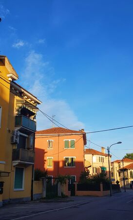 Photo of colorful houses in the suburbs of Venice in the spring sunshineの写真素材