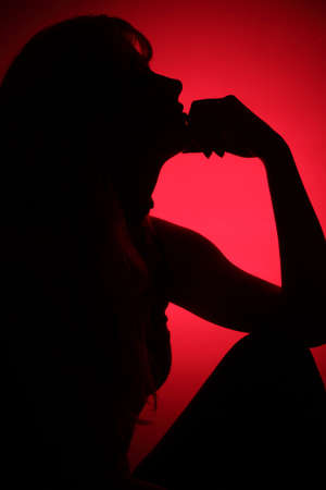 a silhouetteの写真素材