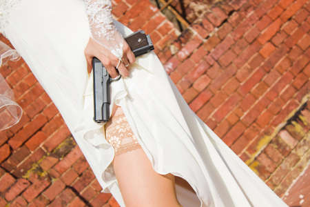 Wedding with the weaponの写真素材