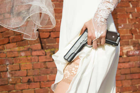 Wedding with the weaponの写真素材