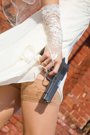 Wedding with the weaponの写真素材
