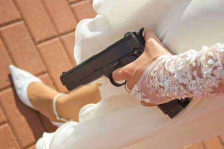 Wedding with the weaponの写真素材