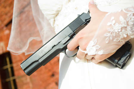 Wedding with the weaponの写真素材
