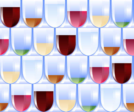 seamless pattern with glasses and drinksの写真素材
