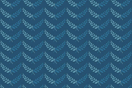 branch seamless pattern in azure blue colorのイラスト素材