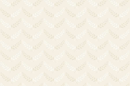 Cream seamless pattern with branches arranged in the form of a chevron ornamentのイラスト素材