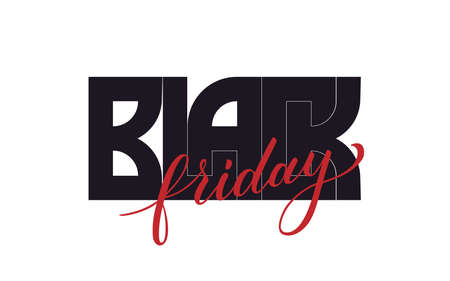 Black Friday Letteringのイラスト素材