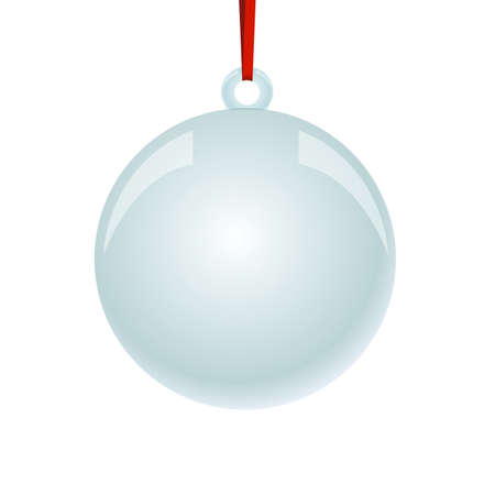 NewYear and Christmas decorative vector elements and background. Glass ball.のイラスト素材