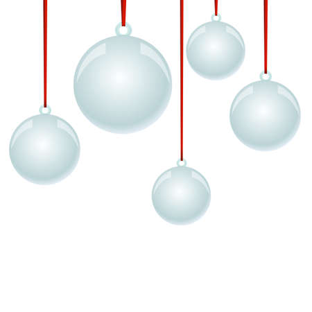 NewYear and Christmas decorative vector elements and background. Glass balls.のイラスト素材