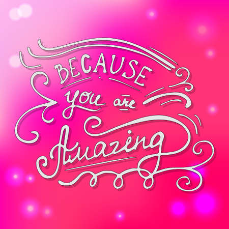 Background amazing. Letteringのイラスト素材