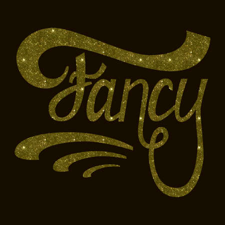 Lettering fancy gold.のイラスト素材