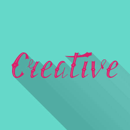 Hand written retro lettering Creativeのイラスト素材