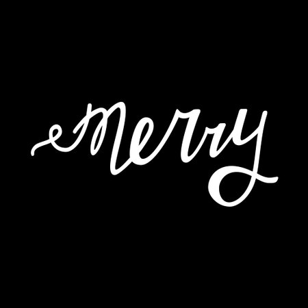 Hand written lettering merry madeのイラスト素材