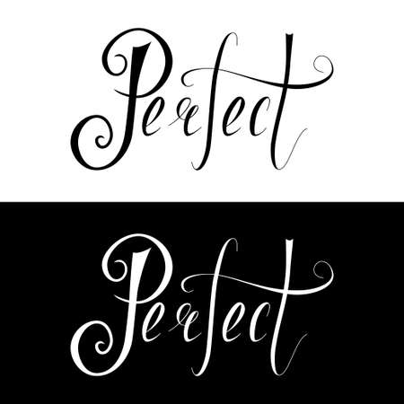 Hand drawn lettering perfectのイラスト素材
