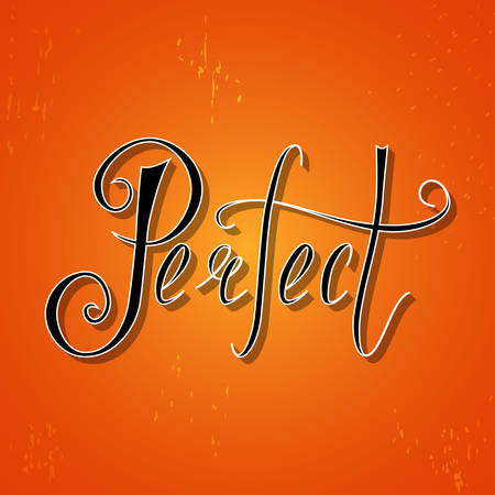 Hand written retro lettering Perfect made in vector. Vintage letters design with nice effect. Postcard, greeting card, posterのイラスト素材