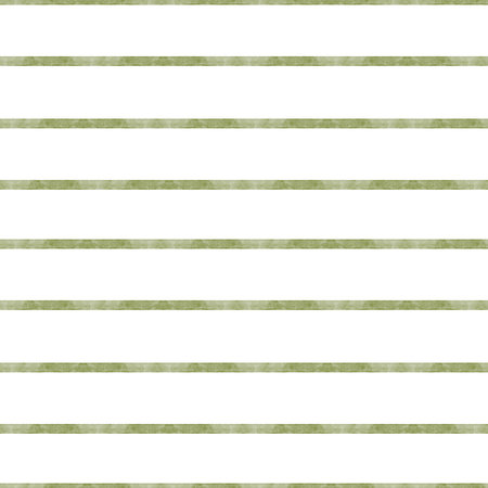 Watercolor symmetrical pattern of stripes, lines, strokes of green color. Illustration on white background. Abstract seamless print for textiles, fabric, packaging, clothes, printingの写真素材