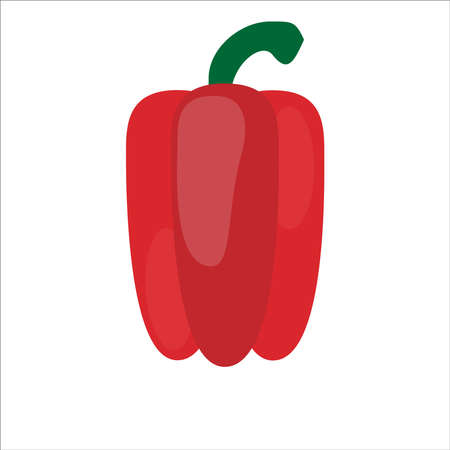 Bell pepper seamless pattern on white background.のイラスト素材