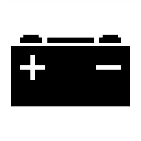 accumulator simple icon, battery symbol isolated on white background. Vector illustration. Eps 10のイラスト素材