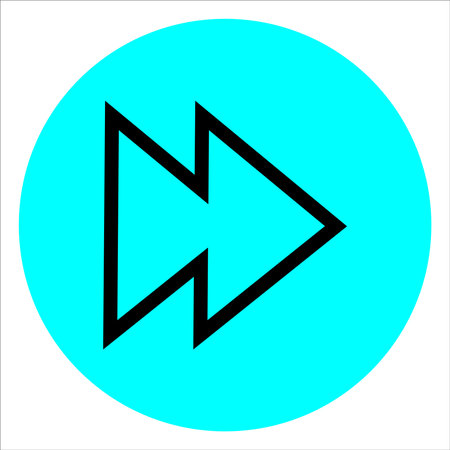 Glossy multimedia icon forward vector EPS flat