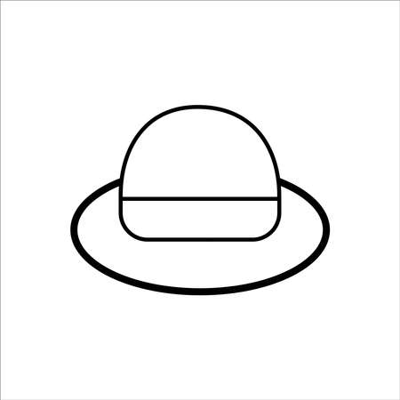 cowboy hat icon, vector cowboy hat silhouette, retro western fashion hat illustrationのイラスト素材