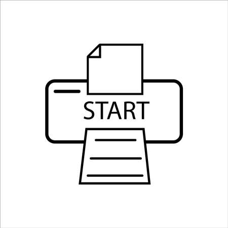 vector printer illustration isolated - print iconのイラスト素材