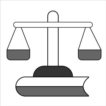 Balance icon. Law balance symbol. Justice scales icon.のイラスト素材