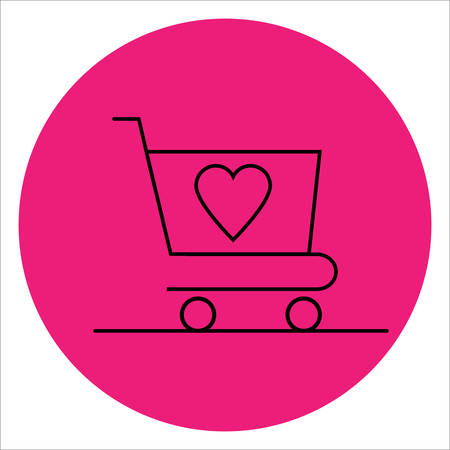 shopping cart simple vector iconのイラスト素材