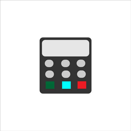 Calculator design, Tool mathematics finance device electronic education and office theme Vector illustrationのイラスト素材