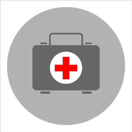 First aid kit icon on a white backgroundのイラスト素材