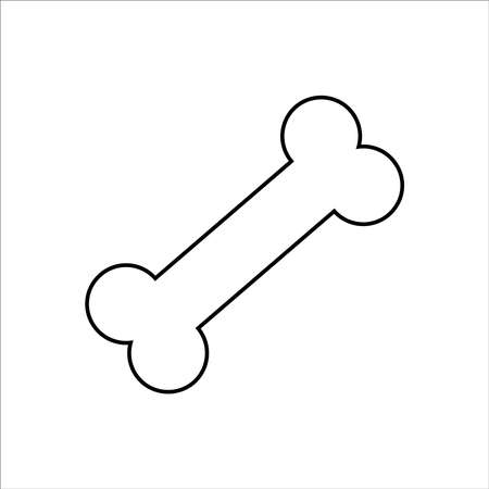 bone glyph flat vector icon on white backgroundのイラスト素材