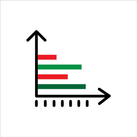 Graph Icon in trendy flat style isolated on grey background. Chart bar symbol for your web site designのイラスト素材